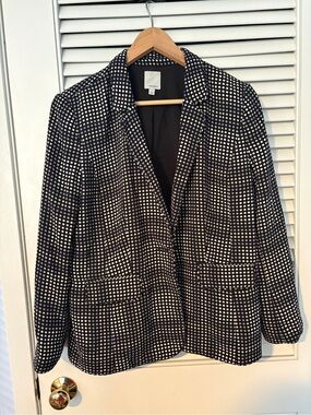 Halogen Black & White Polka Dot Blazer